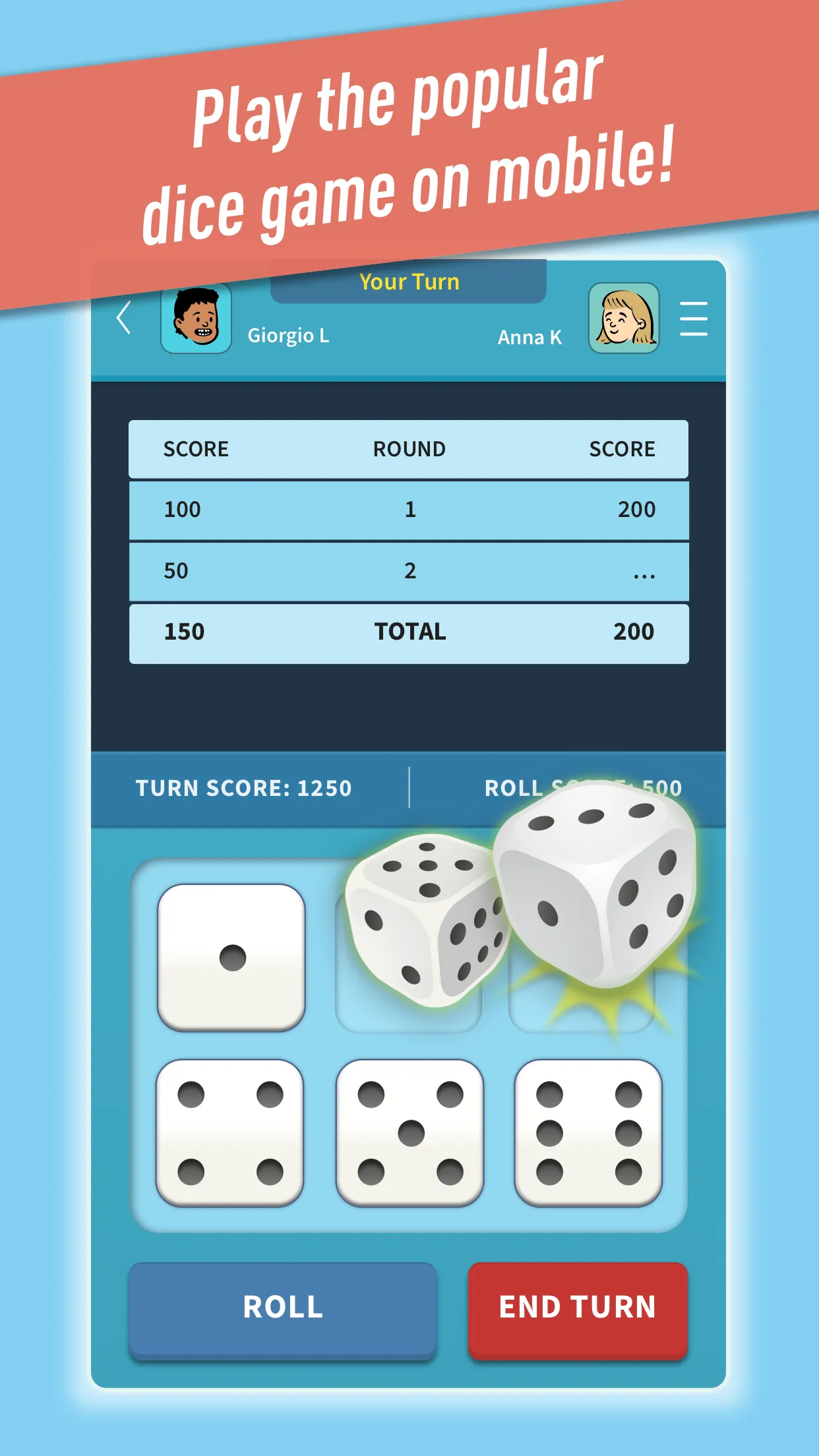 Kenji Wellman’s mobile version of the dice game Farkle lets players decide when to push their luck, all from their smartphone.